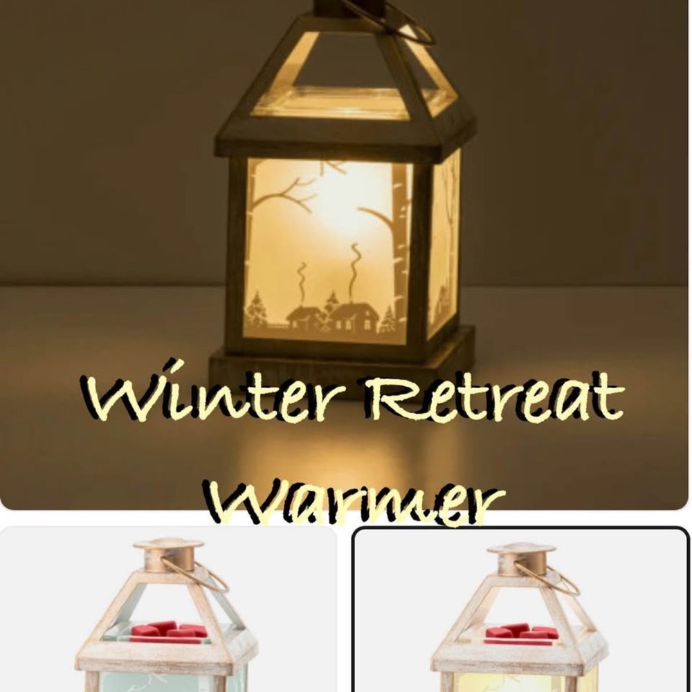 Scentsy Winter Retreat Lantern - Cream and Gold